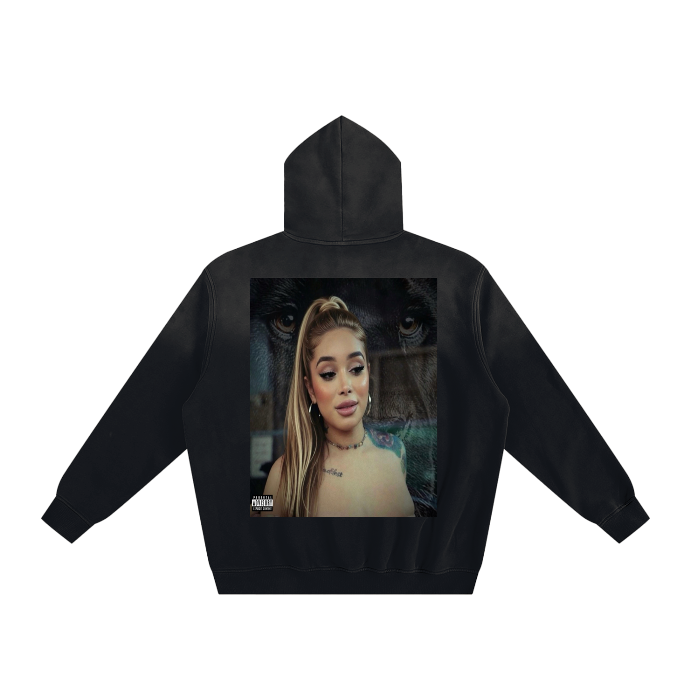 Big Cat Btch Sunfade Fleeced Hoodie